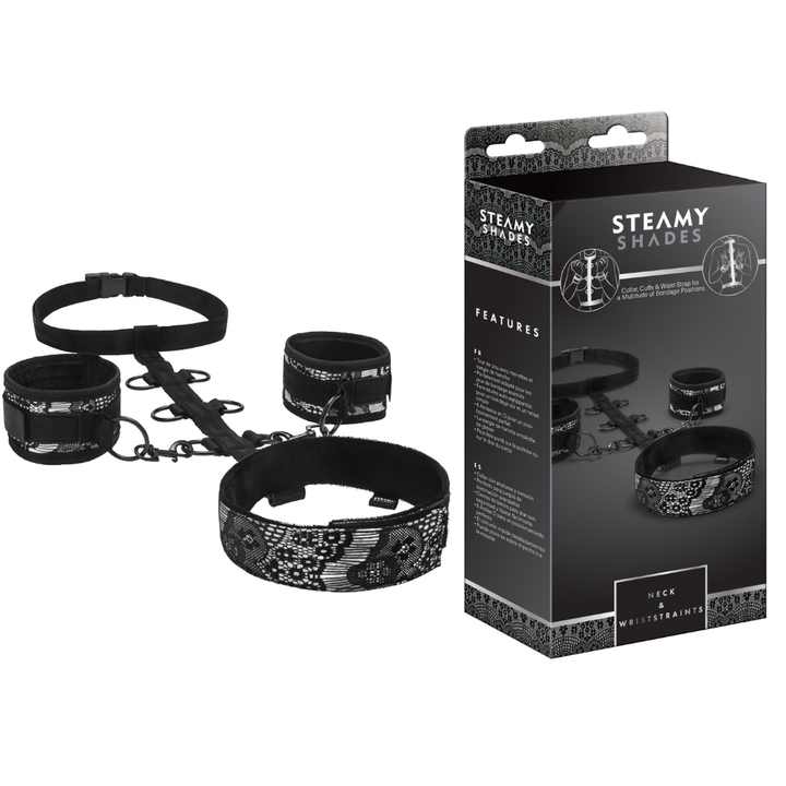 Collier et Menottes Luxe STEAMY SHADES – vue de détail du produit