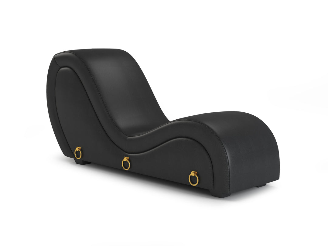 Sofa Tantra L’Audacieux noir avec anneaux décoratifs – fauteuil tantra design