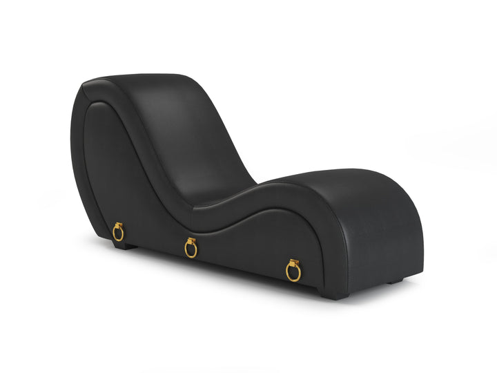 Sofa Tantra L’Audacieux noir avec anneaux décoratifs – fauteuil tantra design