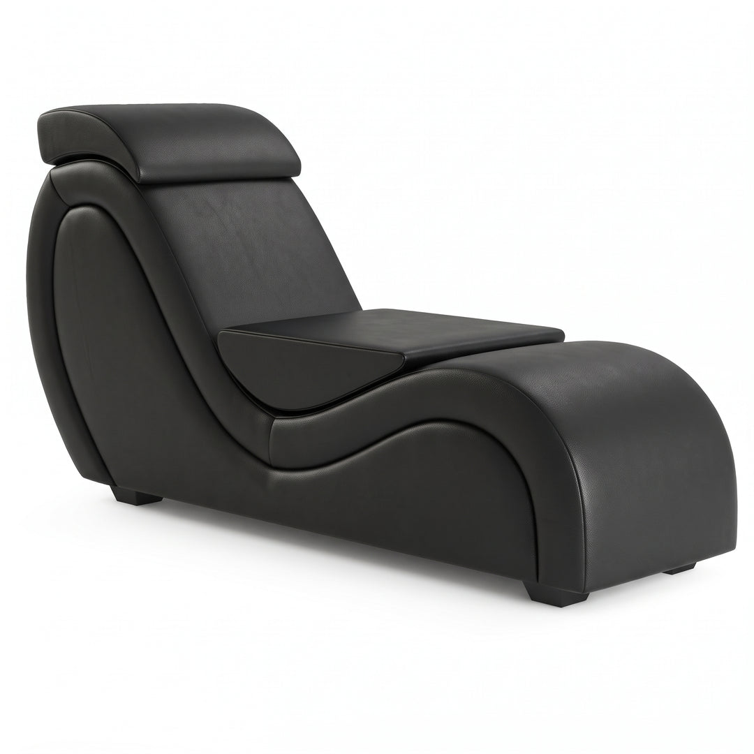 Fauteuil tantra L'Authentique noir avec coussins