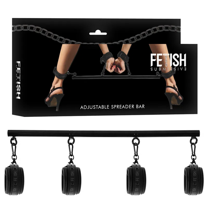 Barre d'Écartement BDSM Réglable 4 Pièces – Fetish Submissive Bondage – image principale du produit