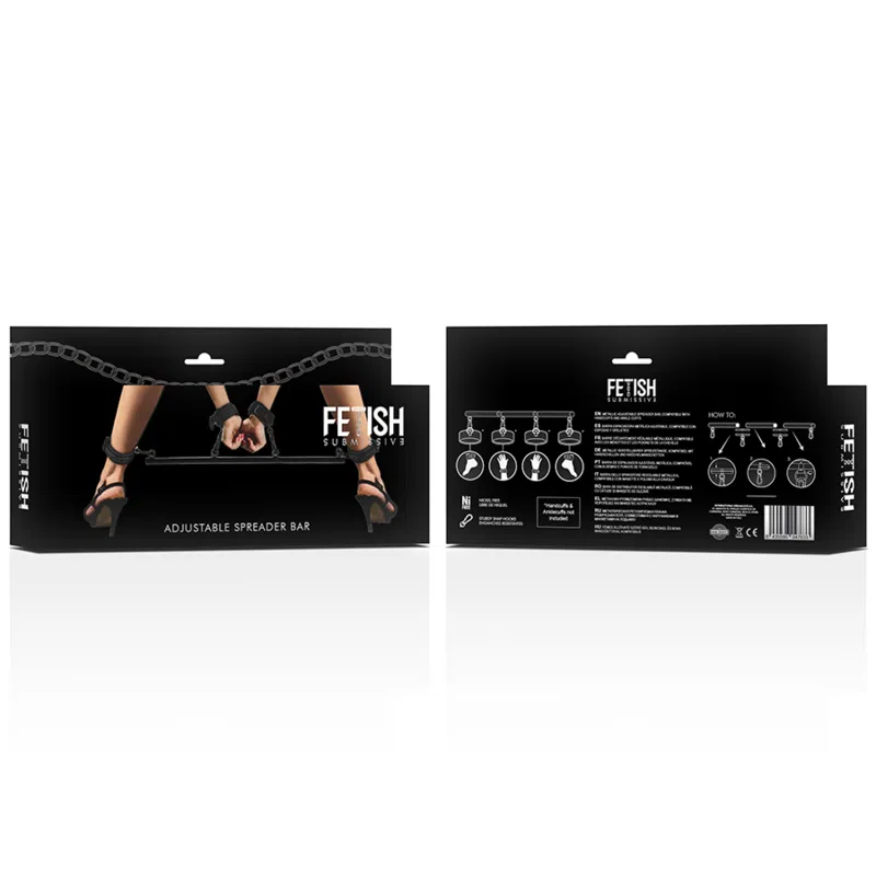 Barre d'Écartement BDSM Réglable 4 Pièces – Fetish Submissive Bondage – vue complémentaire du produit
