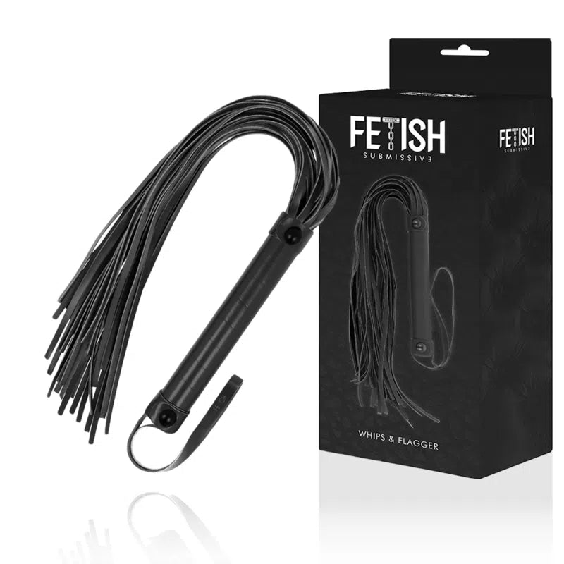 Fouet Fétiche BDSM en Cuir Végétalien – Domination & Soumission – vue complémentaire du produit