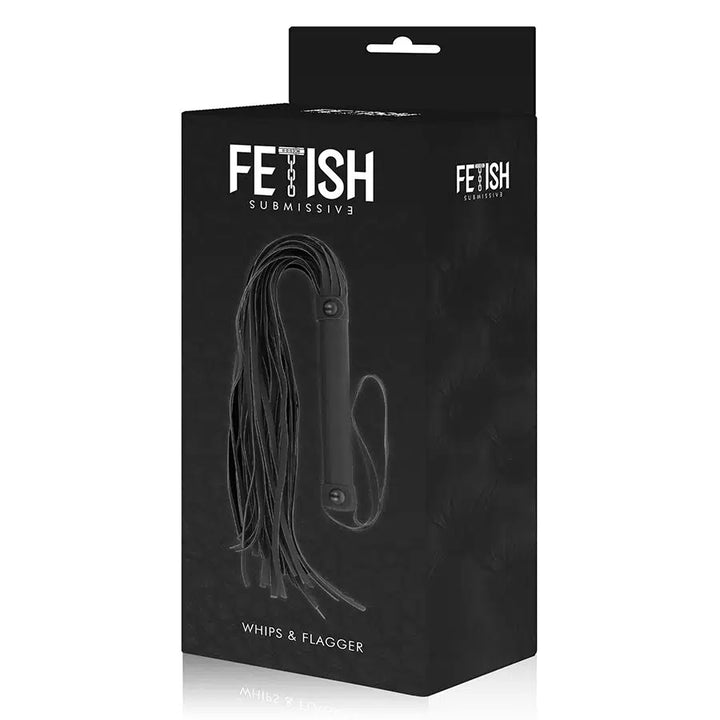 Fouet Fétiche BDSM en Cuir Végétalien – Domination & Soumission – vue rapprochée du produit