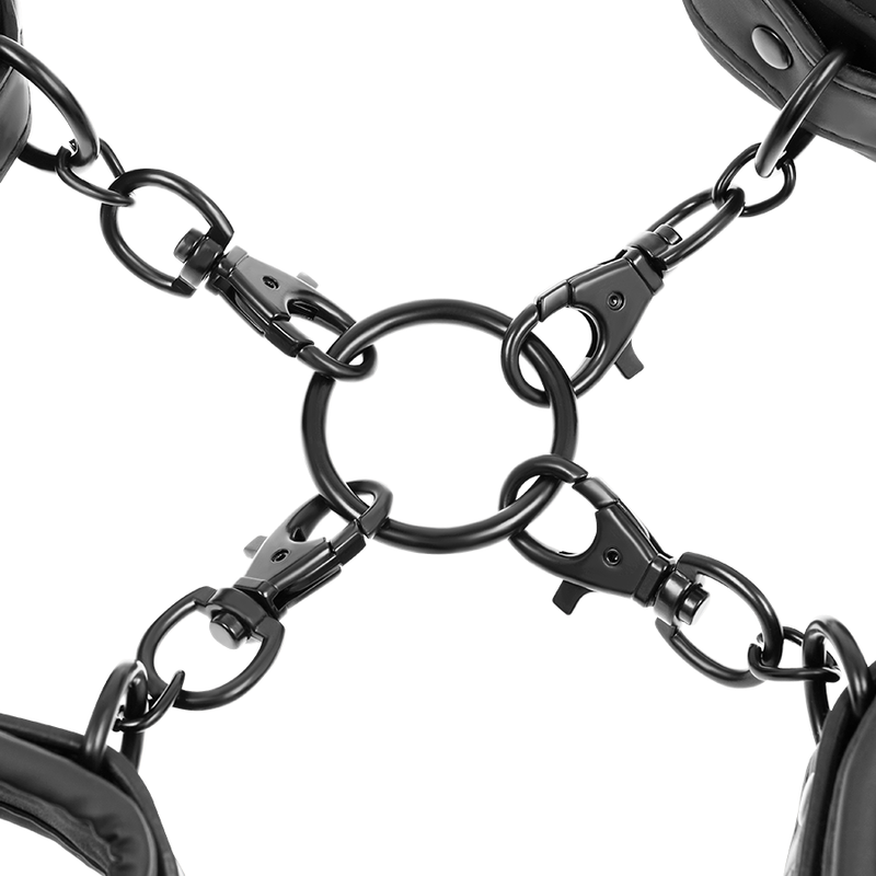 Ensemble de Menottes Fétiche Pour Mains et Chevilles en Néoprene – détail des finitions