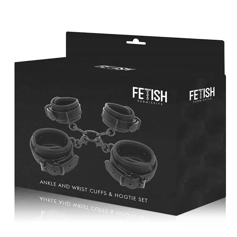 Ensemble de Menottes Fétiche Pour Mains et Chevilles en Néoprene – image principale du produit
