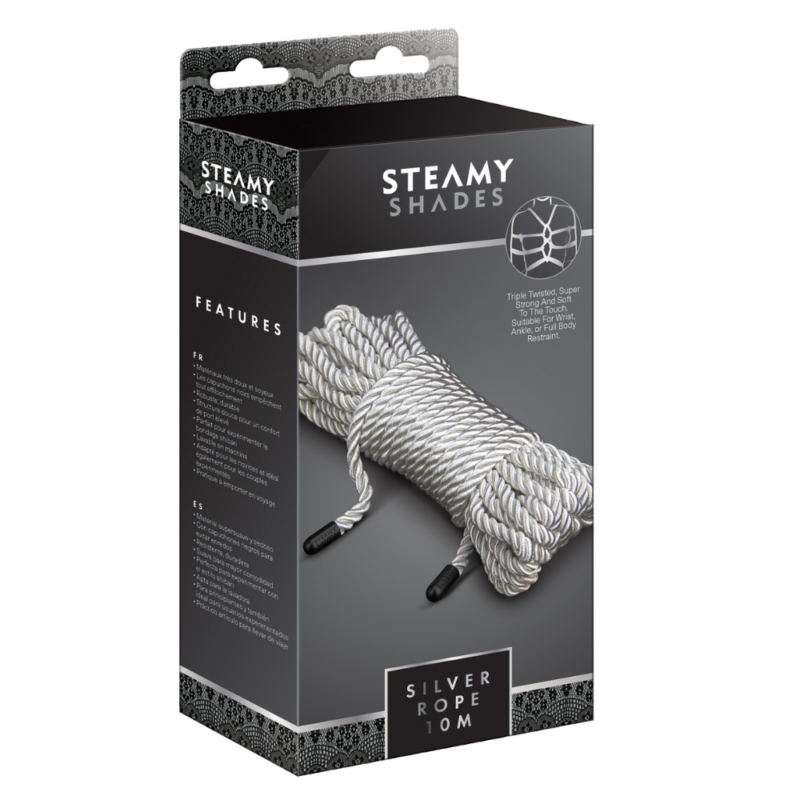 Corde 10m Shibari argent